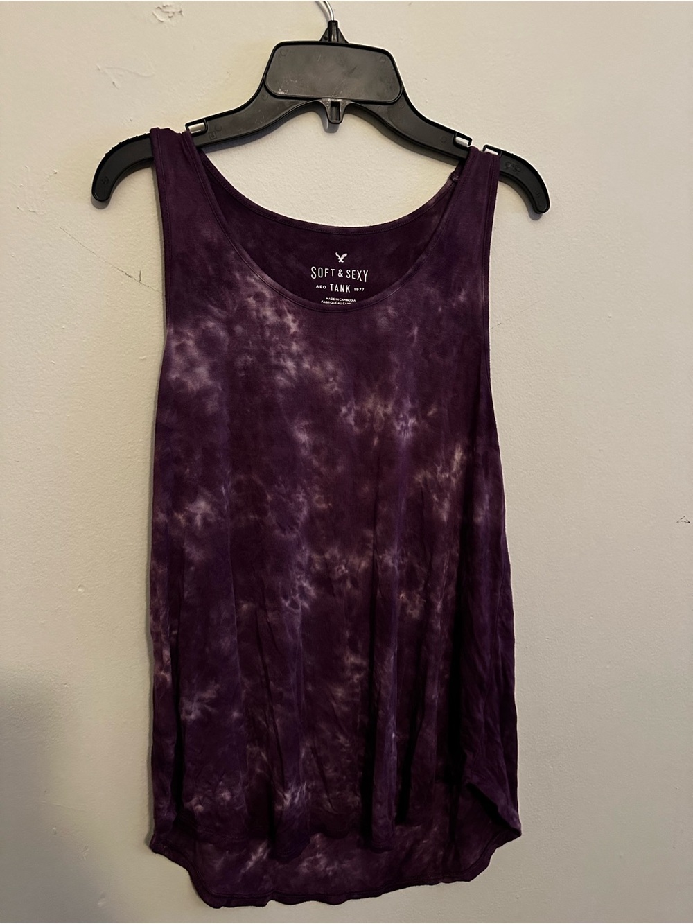 American Eagle Outfitters Purple Tie-Dye Tank